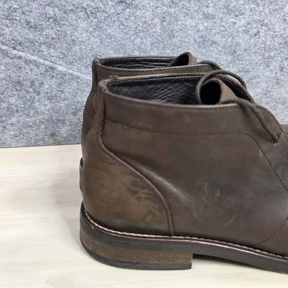 Rhodes Felix Chukka Lace Up Boots Huckberry Brown Leather‎ Men's US Size 10